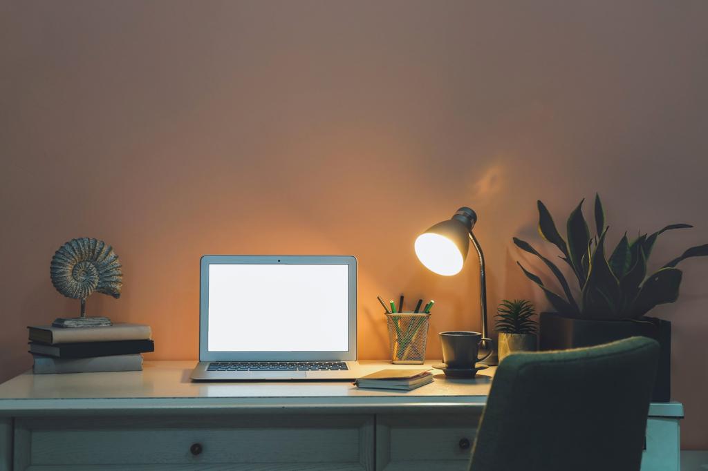 office space at night